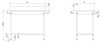 Stalgast -  Rm  Stainless steel table hátsó felhajtással 1600x700x850 mm összeszerelhető