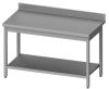 Stalgast -  Rm  Stainless steel table hátsó felhajtással alsó polccal 2000x600x850 mm összeszerelhető