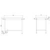 Stalgast -  Rm  Stainless steel table 1600x700x850 mm összeszerelhető