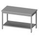 Stalgast - Rm Stainless steel table alsó polccal 800x600x850 mm, összeszerelhető