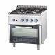 Stalgast - Professional gas stove 4 égős 800x700x850 mm 24 kW statikus sütővel - 9710310