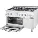 Stalgast - Professional gas stove 6 égős 1200x700x850 mm 32,5 kW légkeveréses sütővel - 9717110