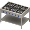 Stalgast - Professional gas stove 6 égős 1200x700x850 mm 32,5 kW - 979611