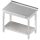 Stalgast - Rm Stainless steel table hátsó felhajtással alsó polccal 1400x600x850 mm összeszerelhető