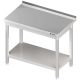 Stalgast - Rm Stainless steel table hátsó felhajtással alsó polccal 1000x700x850 mm összeszerelhető