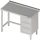 Stalgast - Rozsdamentes Stainless steel table, hátsó felhajtással és fiókkal - 1200x600x850 mm,