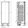 COLD - Glass door fridge 380 liter