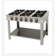 Baysan - Professional gas stove 6 égős 1300x900x850 mm 36,5 kW - G40373