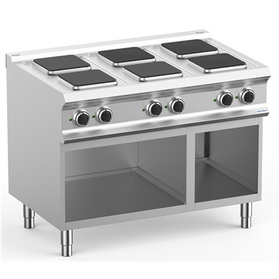 Dexion - Professional Electric Stove 6 szögletes égős 400V 1100x730x850 mm szabadonálló (LXPQ711A)