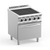 Dexion - Professional Electric Stove 4 süllyesztett szögletes égős, sütővel 400V 700x730x850 mm szabadonálló (LXPQR77FE)