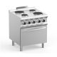 Dexion - Professional Electric Stove 4 kerek égős, sütővel 400V 700x730x850 mm szabadonálló (LXPR77FE)